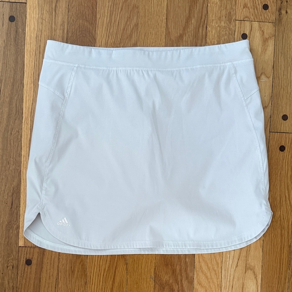 Adidas Golf Skort Skirt Women's 6 Solid Neutral Light Tan Grey Beige Neutral